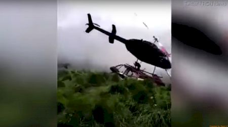VIDEO. Supraviețuitorul unui accident cu elicopterul și-a pierdut viața în timp ce era salvat de un alt elicopter