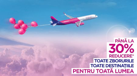 14 ani sărbătoriți cu o reducere Wizz Air de până la 30%. Locuri limitate