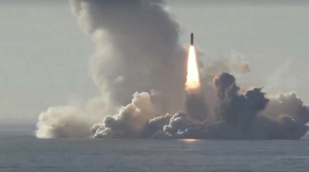 VIDEO. Lansarea rachetelor de pe un submarin rusesc