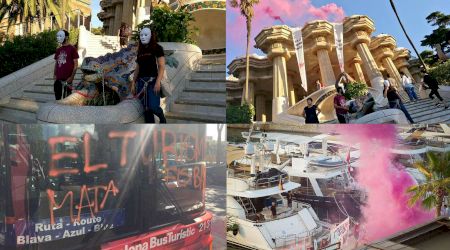 Protest anti-turism în Barcelona, Spania