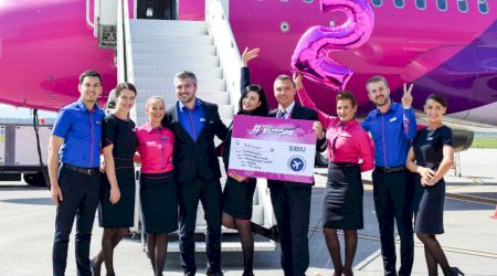 Rute noi Wizz Air. Compania aniversează 2 ani de la deschiderea bazei din Sibiu
