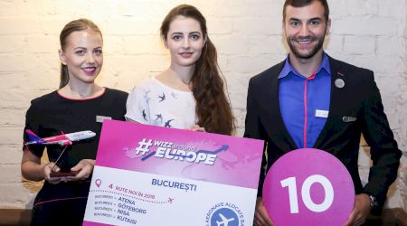 Sărbătoare la Wizz Air: A zecea aeronavă la București și 11 ani de la deschiderea bazei