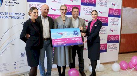 Wizzair Timișoara: 4 rute noi spre Billund, Doncaster/Sheffield, Nuremberg și Baden Baden