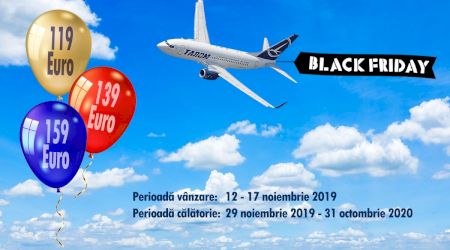 Black Friday la Tarom, bilete ieftine de avion în vinerea neagră