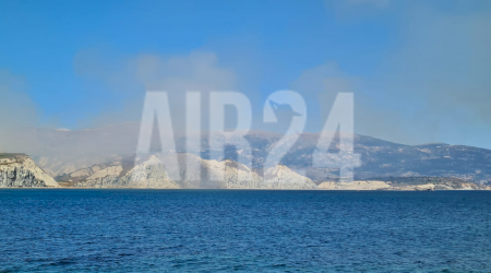 Incendiu puternic în Grecia, ard hectare întregi de vegetație. Zona plină de români